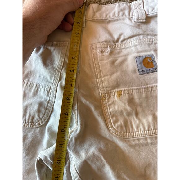 Carhartt Relaxed Fit Double Knee 31x30 Twill Ultra Faded Natural Carpenter Pants - Picture 9 of 11